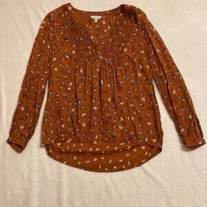Lucky Brand Women's Boho Floral Top Size S